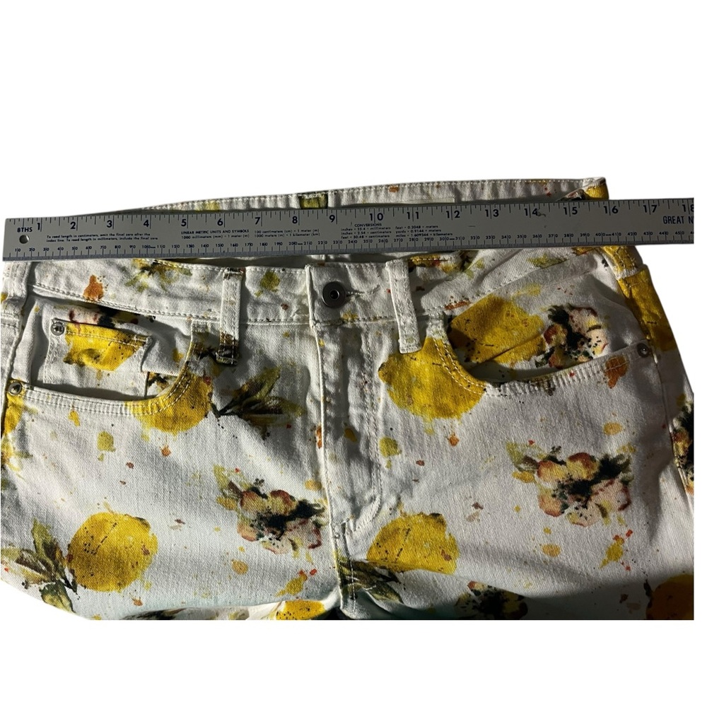 PILCRO by Anthropologie Floral Yellow and White Jeans - Picture 8 of 9